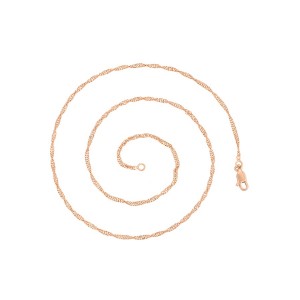 Smalka ķēdīte, vītu pinums, rozā zelta pārklājums, garums 50 cm